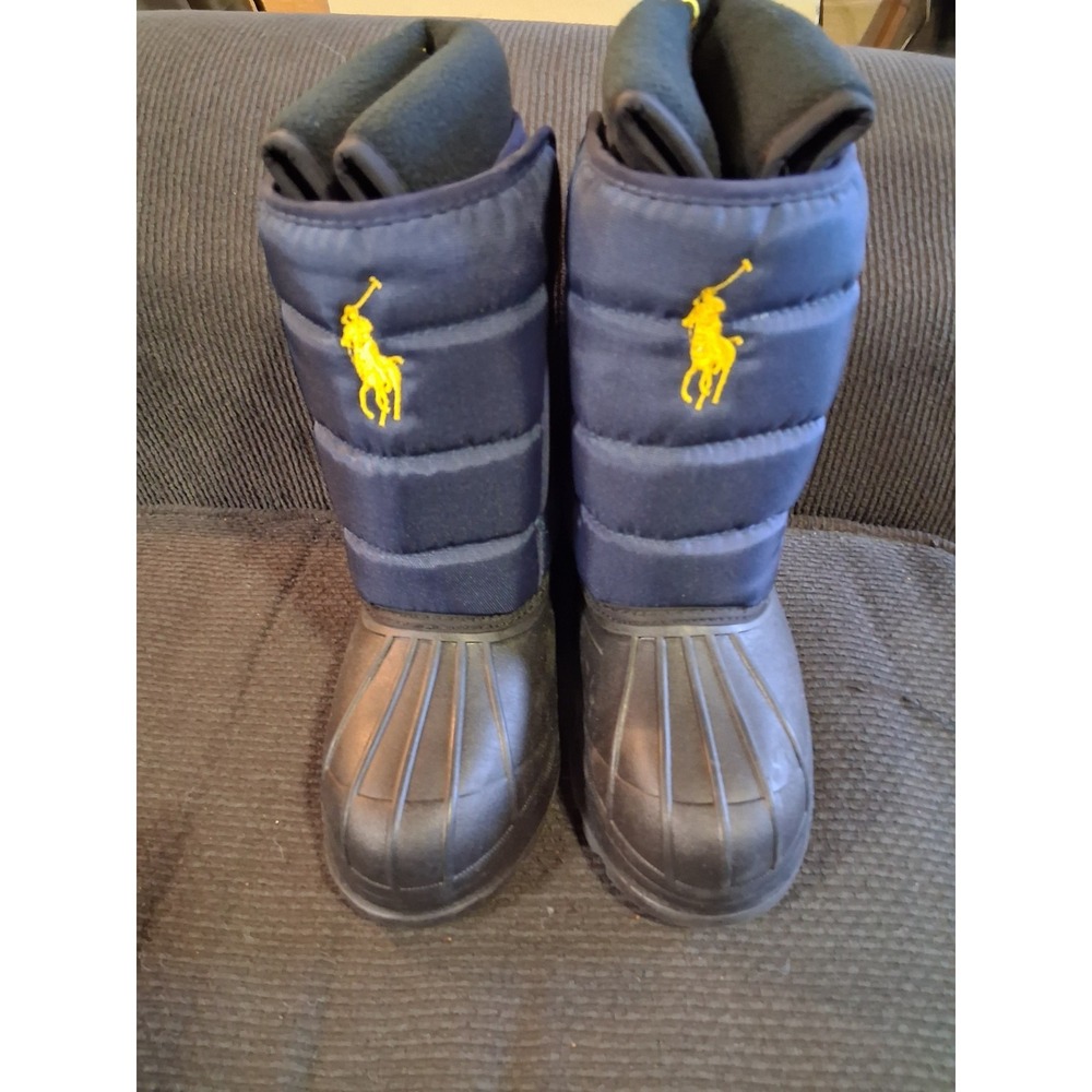 Polo Ralph Lauren Vancouver Snow Boots Navy Blue Junior Youth Size 3